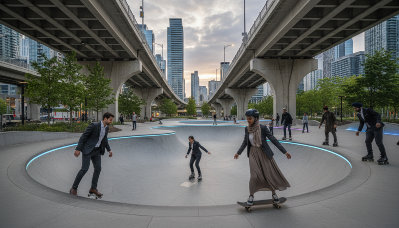 The Bentway Skate Trail Toronto The Bentway Skate Trail Toronto