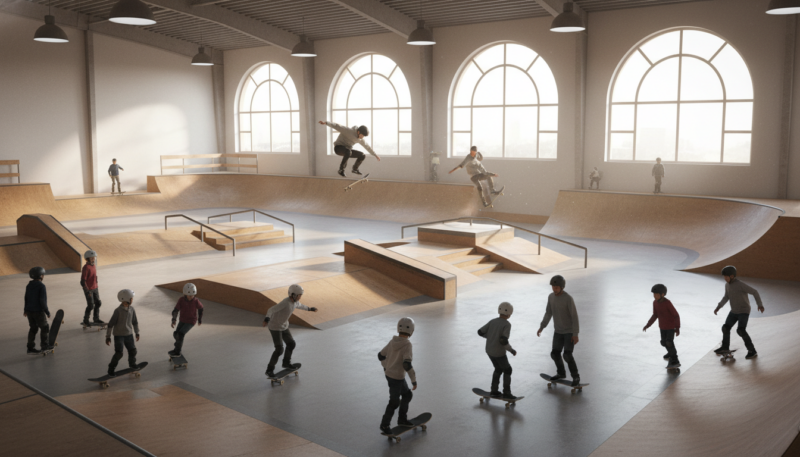 indoor skatepark indoor skatepark