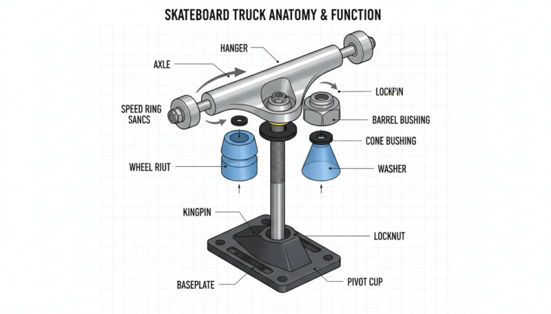 skateboard truck components skateboard truck components