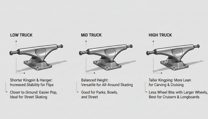 skateboard truck heights skateboard truck heights